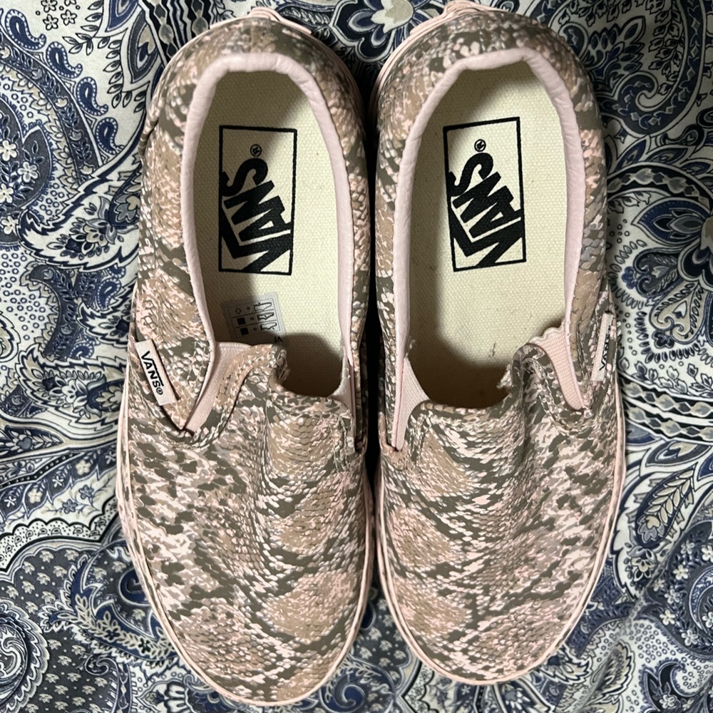 Vans Snake Print Slip-On Sneakers